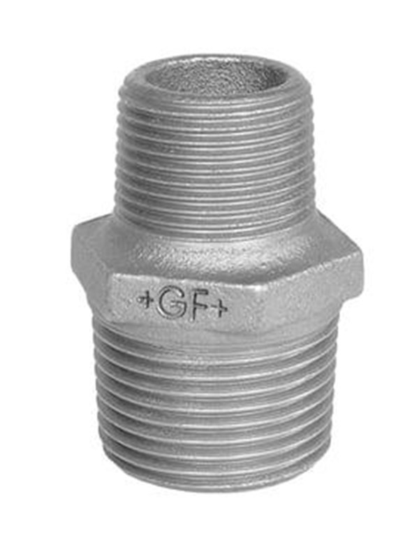 Sort brystnippel 1/2" x 3/8"