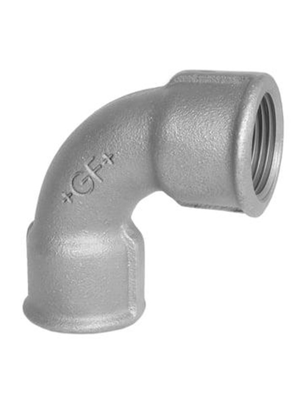 Sort bøjning, muffe/muffe 1/2" - kort
