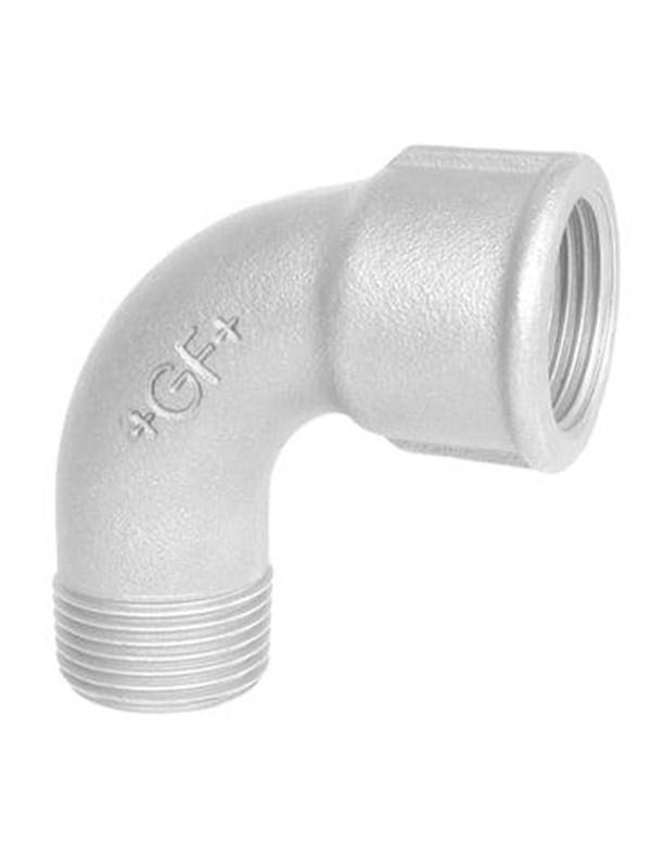 Galvaniseret bøjning, muffe/nippel 1/2" - kort