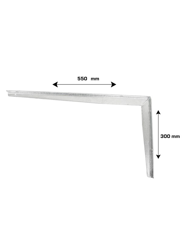 Bordbæring T-profil 300x550 mm. - galvaniseret