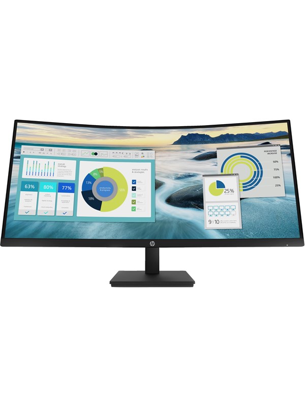 HP P34hc G4 - 3440x1440 (UWQHD) - 60Hz - VA - 65W USB-C billede