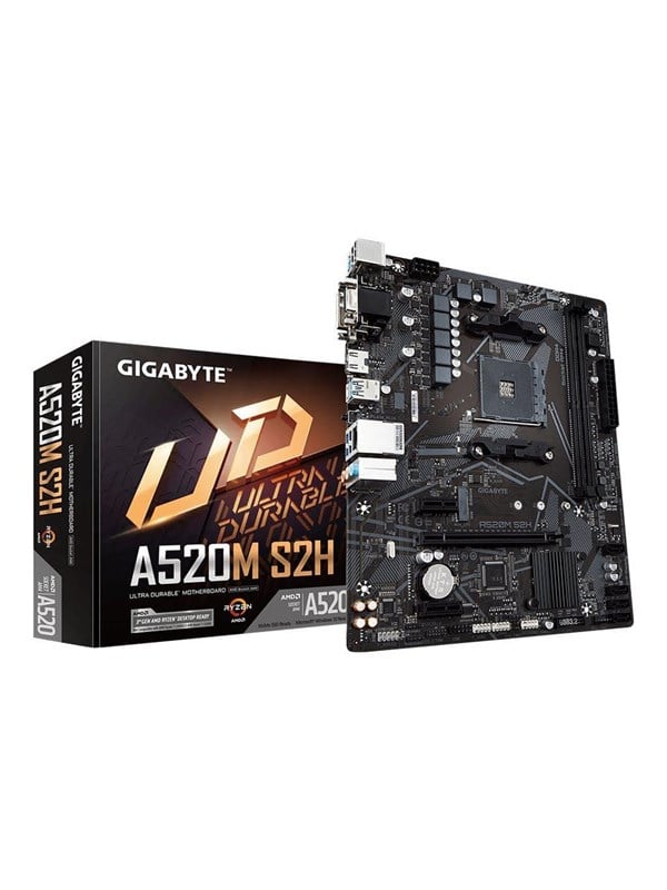 GIGABYTE A520M S2H Bundkort - AMD A520 - AMD AM4 socket - DDR4 RAM - Micro-ATX billede