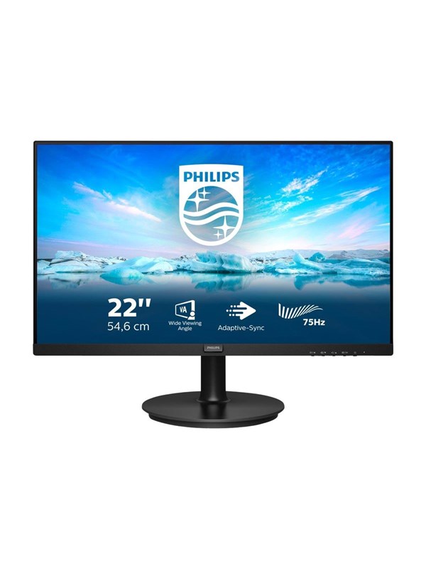 Philips V-line 222V8LA 22" VA 1920 x 1080 (Full HD) VGA (HD-15) HDMI DisplayPort 75Hz