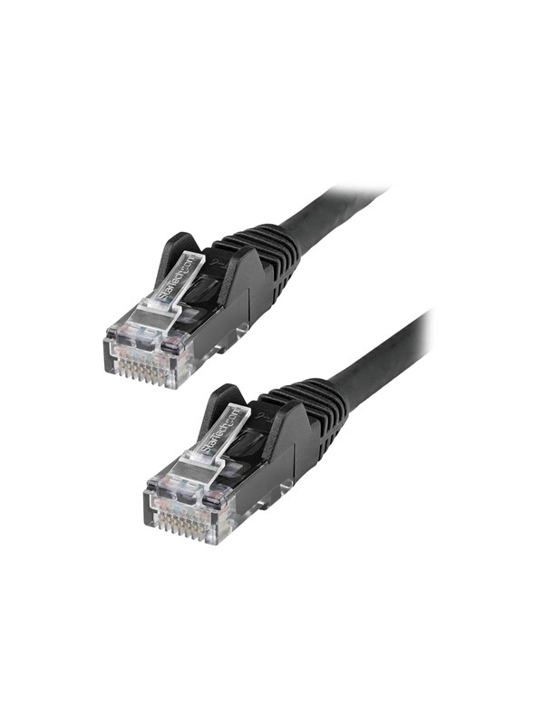 Startech 1m LSZH CAT6 Ethernet Cable, 10 Gigabit Snagless RJ45 100W PoE Network Patch Cord with Strain Relief, CAT 6 10GbE UTP, Black, Individually Tested/ETL, Low Smoke Zero Halogen - Category 6 - 24AWG (N6LPATCH1MBK) - Patchkabel - RJ-45 (han) til RJ-45 (han) - 1 m - 6 mm - UTP - CAT 6 - knastfri - sort