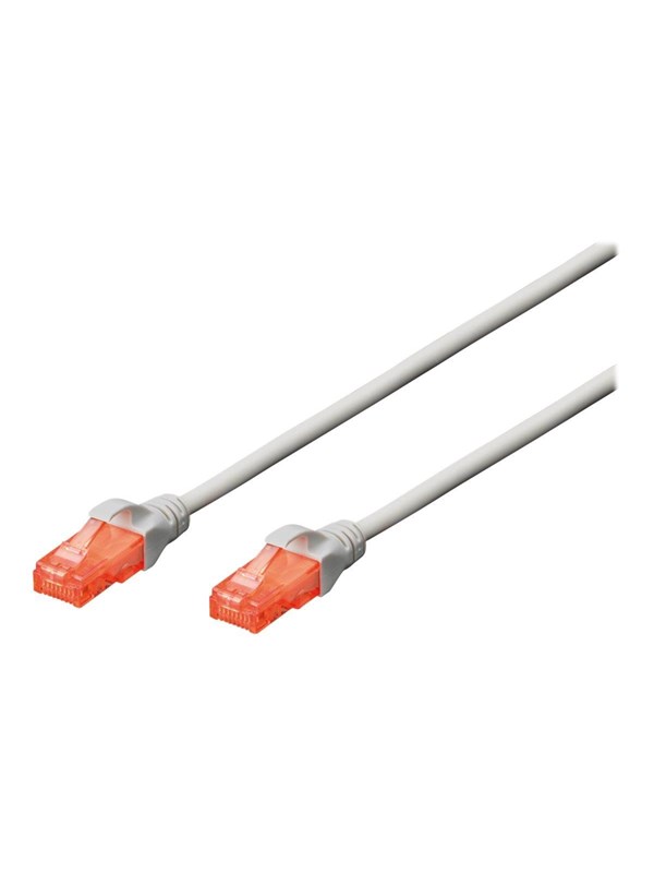 DIGITUS Professional - Patchkabel - RJ-45 (han) til RJ-45 (han) - 10 m - UTP - CAT 6 - booted, knastfri - grå