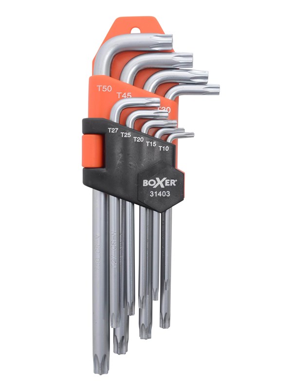 Boxer Torx nøglesæt 9 dele - CR.V stål