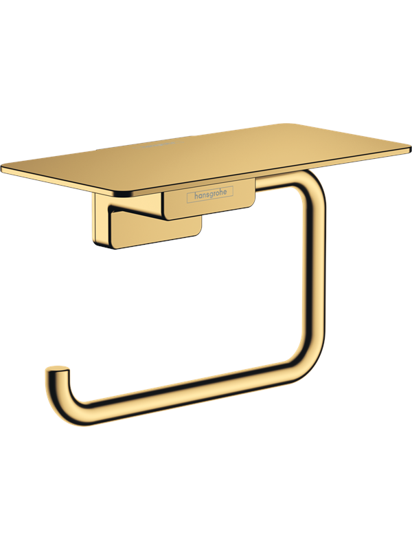 Hansgrohe AddStoris papirholder med hylde poleret, guld-optik PVD