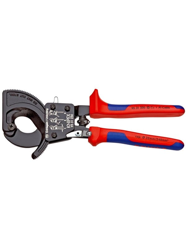 KNIPEX Kabelsaks (skraldeprincip) med flerkomponent-håndtag 250 mm