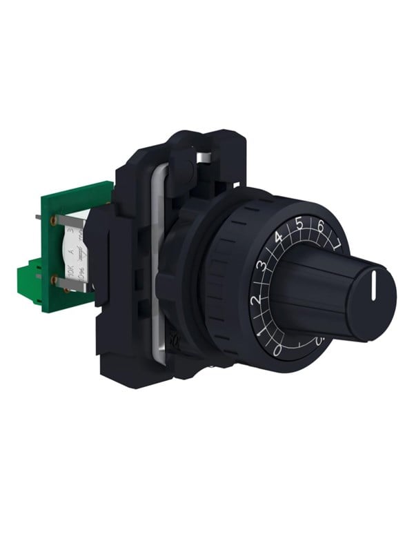 Schneider Electric Harmony potentiometer komplet med 1 kohm indbygget, xb5ad912r1k