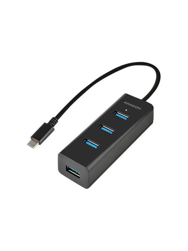 AXAGON HUE-S2C - hub - 4 porte USB hub - USB 3.2 - 4 ports - Sort