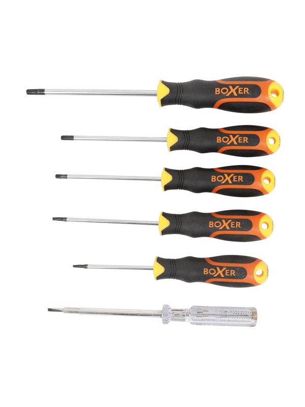 Boxer Skruetrækkersæt TORX 6 dele