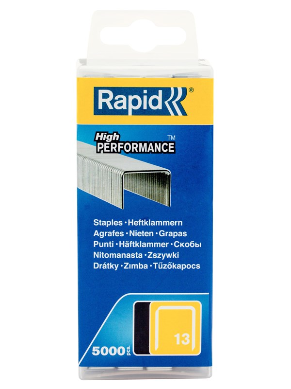 Rapid - Hæfteklammer - 13/6 - 10.6 x 6 mm - stål - zinkbelagt - pakke med 5000 - for HANDY R19E  PRO R23E
