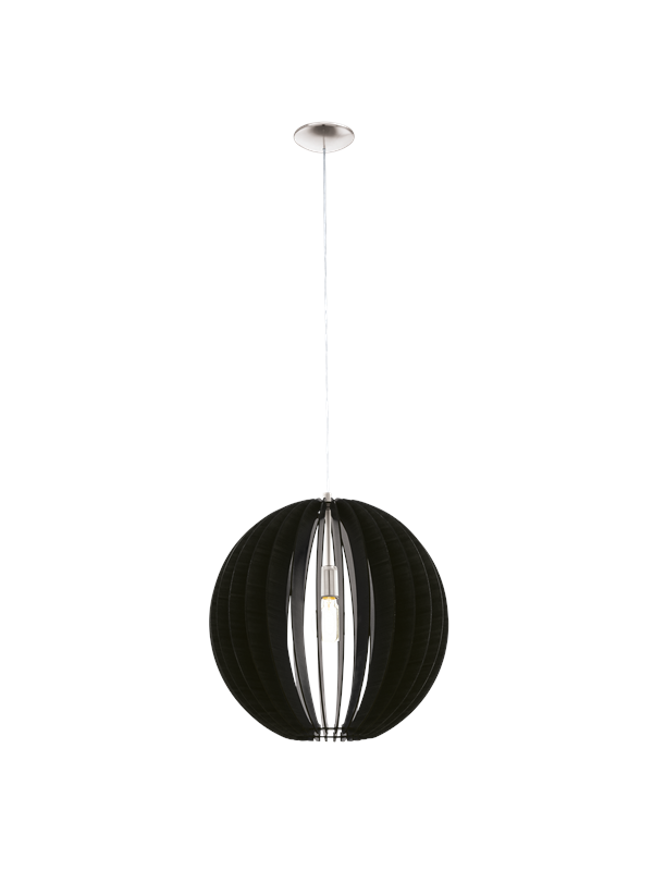 Eglo Cossano pendel, sort træ, Ø50 cm