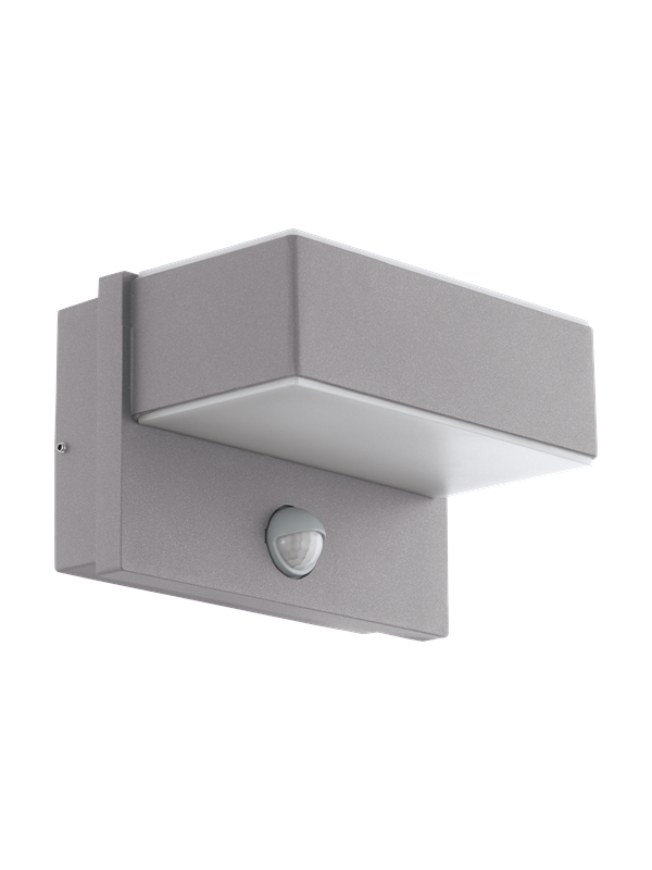 EGLO AZZinano Ude Væg M/sensor 2x5,6w 1400lm 300k Ip44 Silver - Udendørslampe - 97159