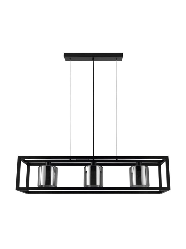 EGLO BRISLING LANGBORD 3XE27 L110 RØG/SORT