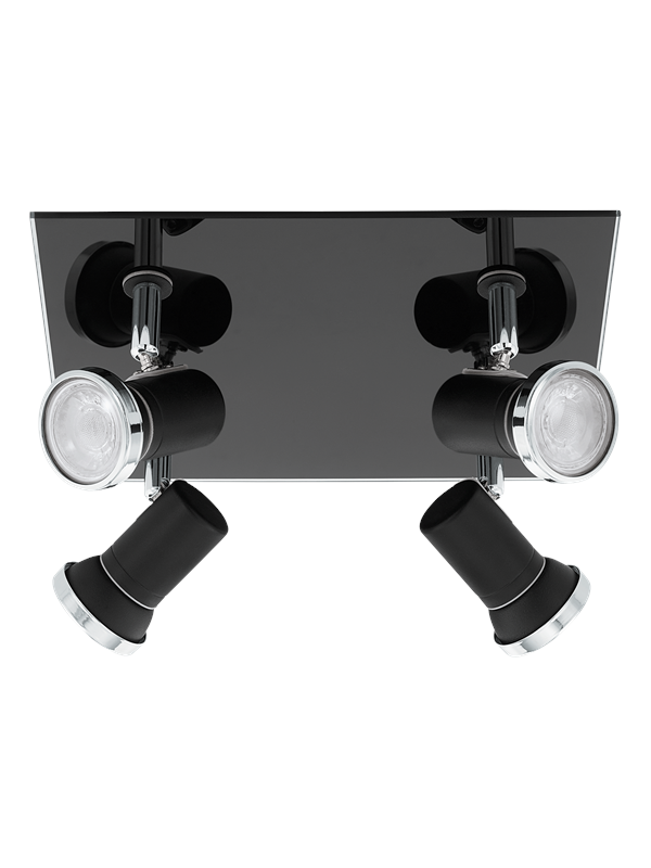 EGLO Tamara Spot Ip44 Gu10 4x240lm Sort  - Spotlampe - 33678