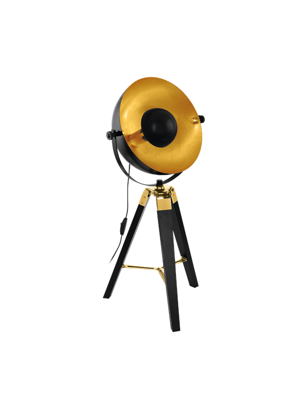 EGLO COVALEDA bordlampe, sort/guld