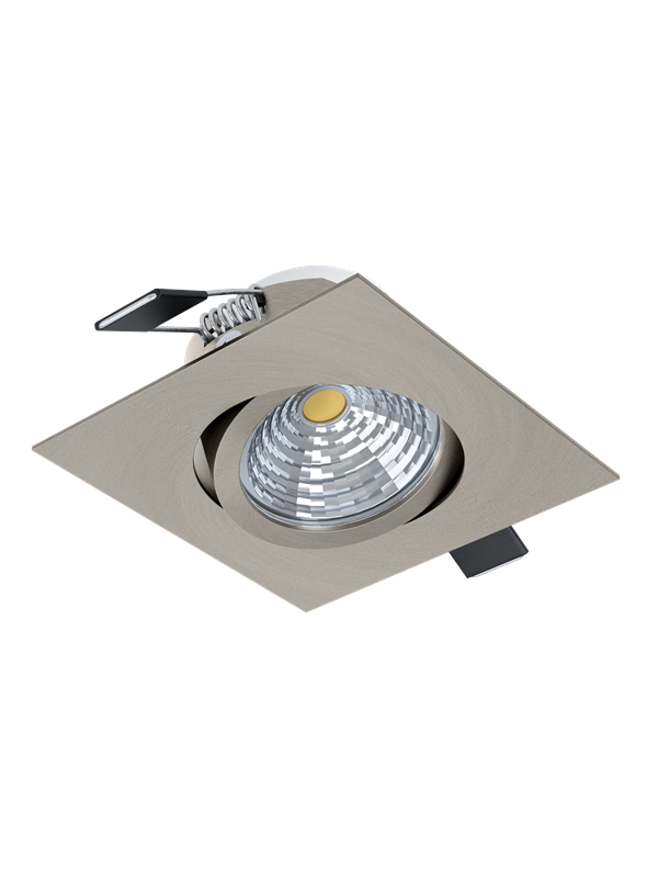 EGLO SALICETO indbygningsspot, LED 6W 2700K, børstet stål