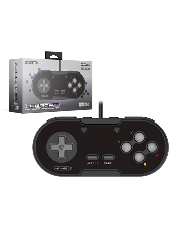 Retro-Bit Legacy 16 USB Pad - Black - Wired Controller - MAC