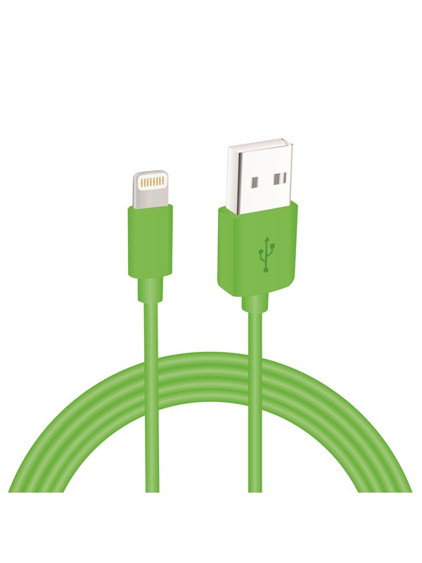 Sinox i-Media - Lightning-kabel - USB han til Lightning han - 2 m - grøn