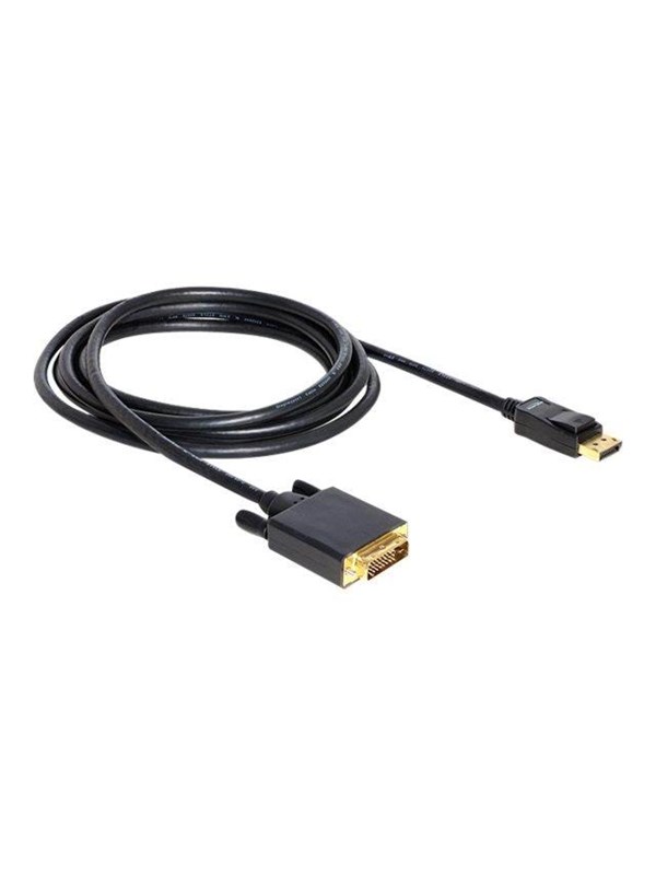 DisplayPort til DVI-kabel DeLOCK 1.1 passivt - 3 m, sort