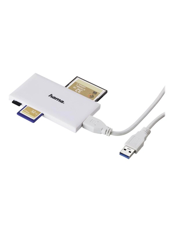 Hama - Kortlæser (CF 1, MS, MS PRO, SD, MS Duo, MS PRO Duo, microSD, SDHC, microSDHC, MS PRO-HG Duo, SDXC, microSDXC) - USB 3.0