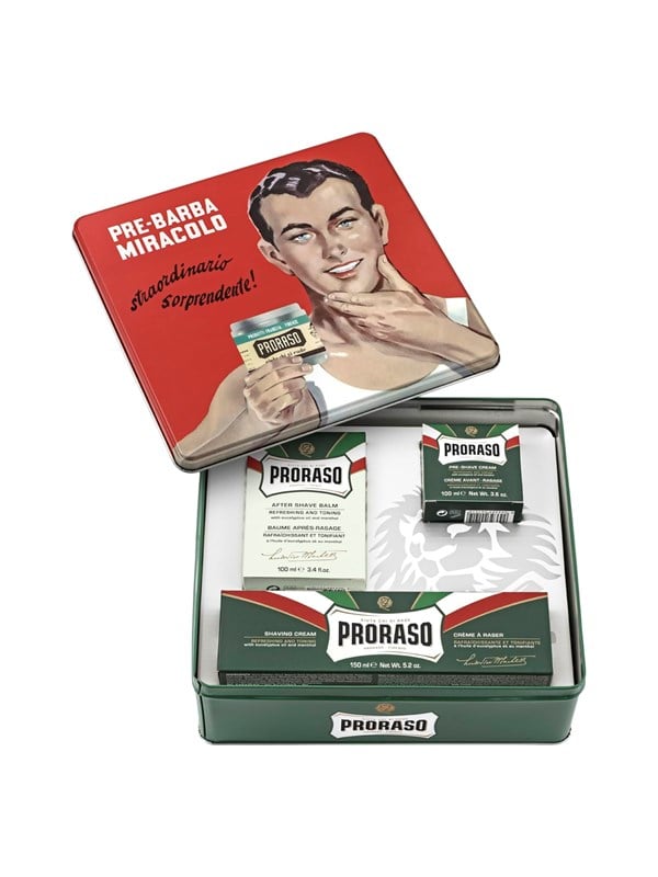 Køb Proraso Gino Vintage Set - Refreshing hos Made4men.dk I 235,-