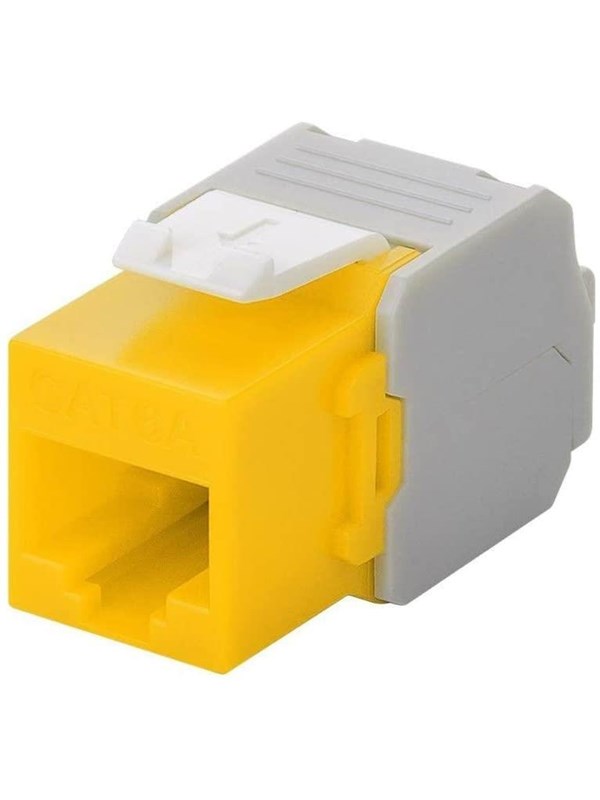 Goobay Keystone modul RJ45 CAT 6A, UTP 16,5 mm bred, krokodilleklemme til værktøjsfri IDC-montering