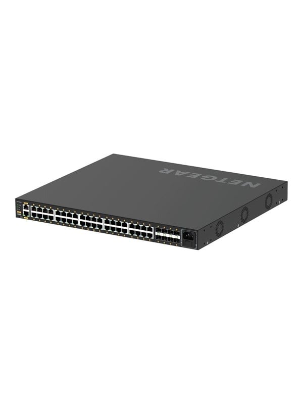 NETGEAR AV Line M4250-40G8F-PoE+ - Switch - L3 - Administreret - 40 x 10/100/1000 (PoE+) + 8 x 1000Base-X SFP - side til side-luftstrøm - monterbar på stativ - PoE+ (480 W)