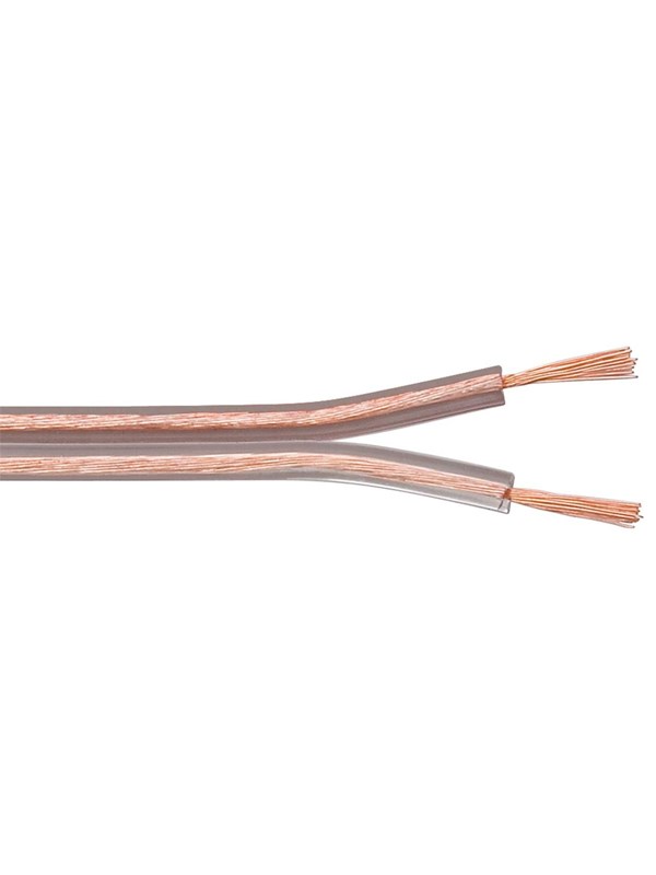 Goobay Højttalerkabel transparent CCA 25 m rulle, tværsnit 2 x 0,75 mm²