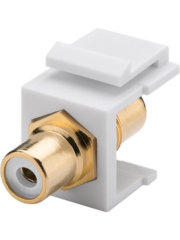 Pro Keystone Cinch/RCA module - Hvid - 0cm