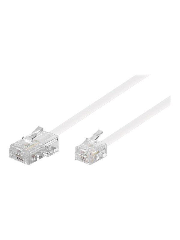 ISDN telefonledning - RJ11(6P4C) til RJ45(8P4C), Hvid (3m)
