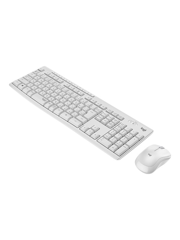 Logitech MK295 Silent - keyboard and mouse set - Hungarian - off white - Tastatur & Mus sæt - Ungarsk - Hvid