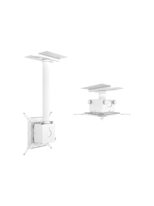 Multibrackets M Pro HD Series - Monteringssæt (justerbar monteringsarm, projektormontering) - for projektor - hvid - loftsmonterbar