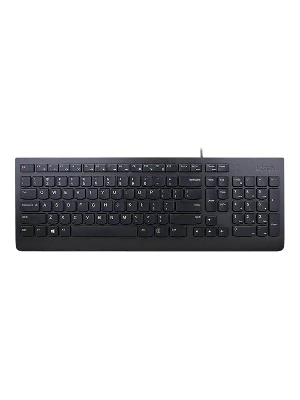 Lenovo Essential - keyboard - US with Euro symbol - black - Tastatur - Engelsk - Sort