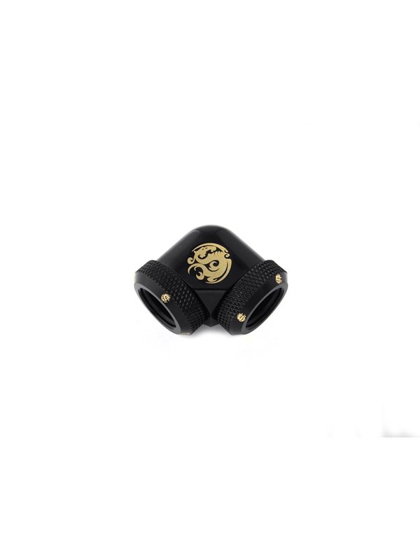 Bitspower Matt Black Enhance 90-Degree Dual Multi-Link Adapter For OD 12MM