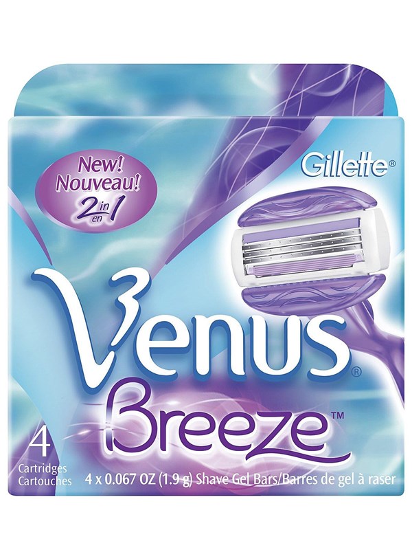 Gillette Venus Breeze - Genopfyldelig barberklingepatron - hun - 3 klinger - 1.9 g (pakke med 4)