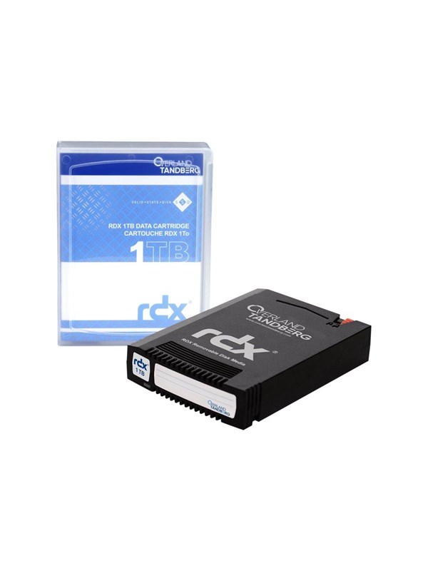 Overland-Tandberg 8877-RDX, RDX-patron, RDX, 1 TB, FAT32, NTFS, exFAT, ext4, Sort, RDX QuikStor