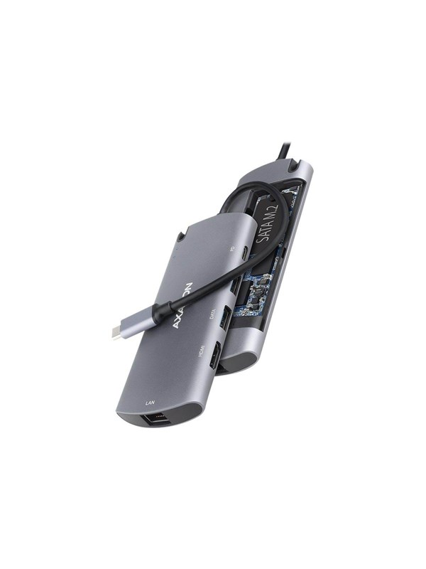 AXAGON HMC-6M2 - dockingstation - USB-C 3.2 Gen 1 / Thunderbolt 3 - HDMI - GigE