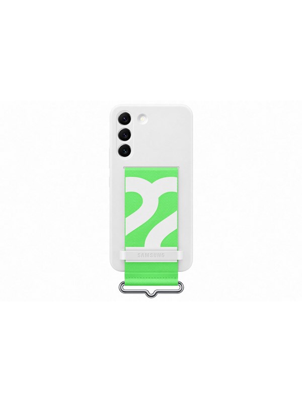 Samsung Galaxy S22 Silicone Cover with Strap - White