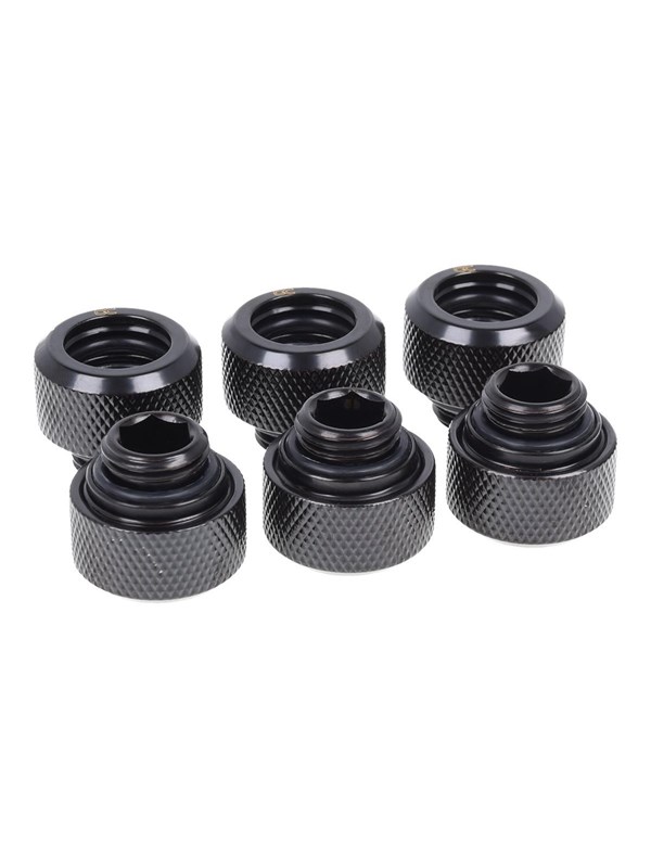 Alphacool Eiszapfen Connector Series HardTube Socket - Flydende kølesystem kompressionsarmatur - sort mat