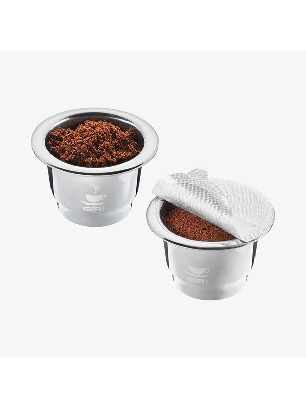 GEFU Kaffekapsel 2 stk. genanvendelig, rustfrit stål