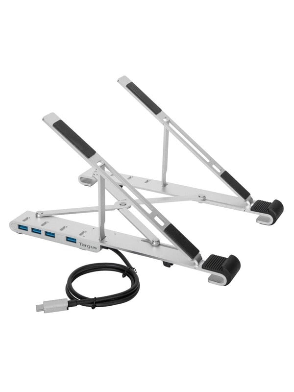 Targus - Stander til notebook - med 4-port USB-hub - 10 - 15.6 - sølv