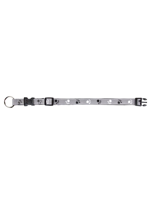 Trixie Silver Reflect collar XS-S: 22-35 cm/15 mm black/silver grey