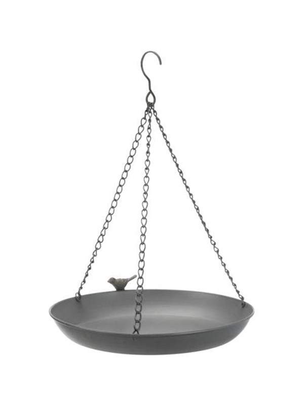 Trixie Bird bath hanging metal 2.200 ml/ø 30 cm grey billede