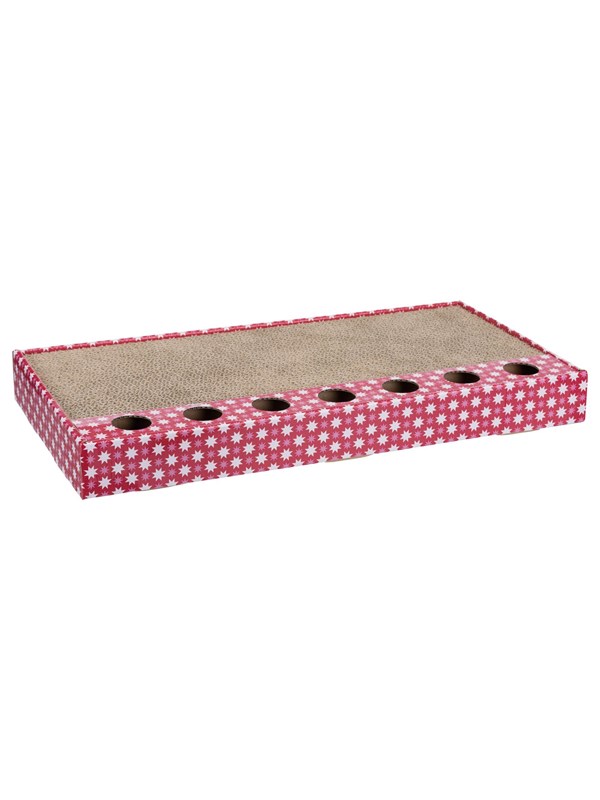 Trixie Scratching cardboard with balls catnip 48 × 5 × 25 cm pink