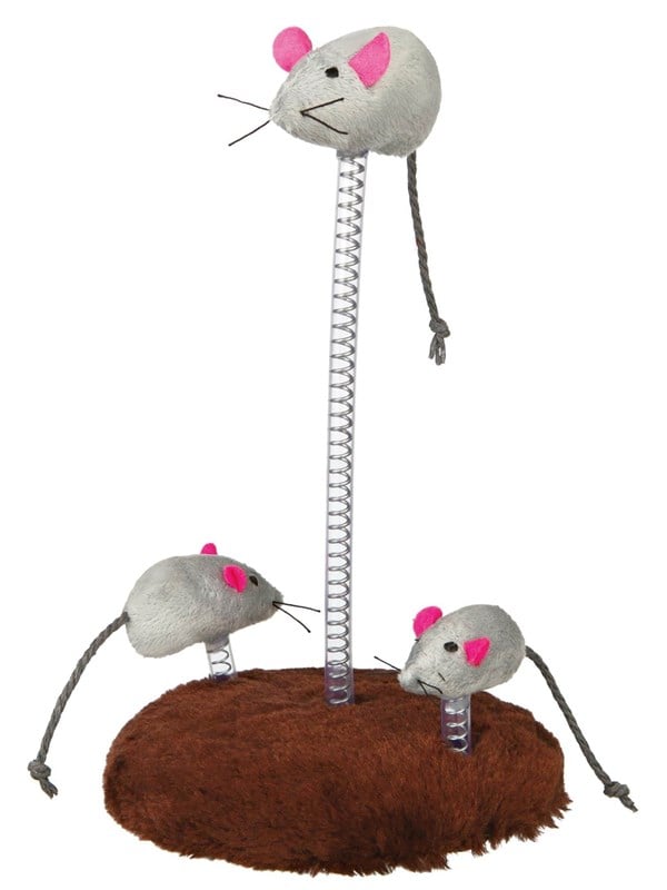 Trixie Mice on springs plush catnip ø 15 × 22 cm