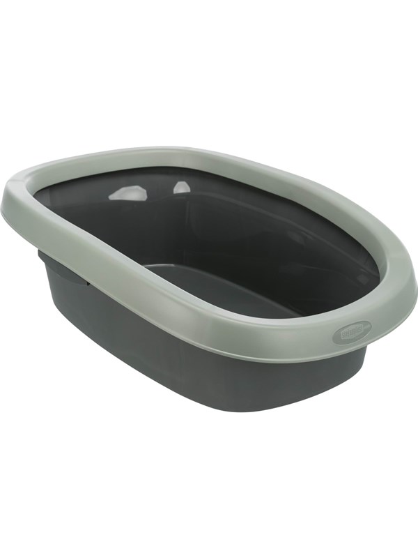 Trixie Carlo cat litter tray with rim 31 × 14 × 43 cm anthracite/grey-green