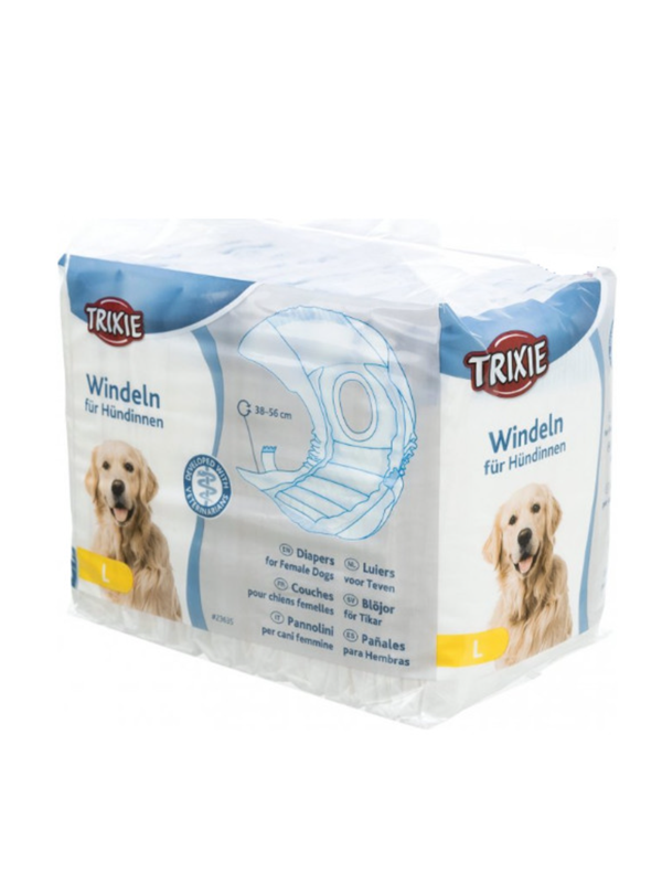 Trixie bleer til hunhunde størrelse L taljeomkreds 38-56cm (12-Pack)