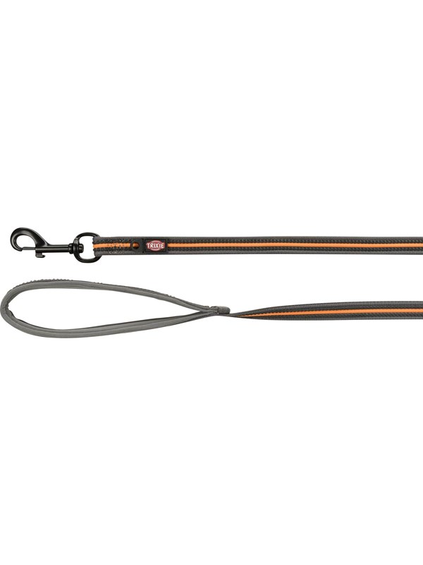 Trixie Fusion tracking lead rubberised M-XL: 10 m/17 mm graphite/papaya